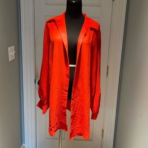 NWOT Stylive lightweight summer dressy jacket Shacket orange size medium